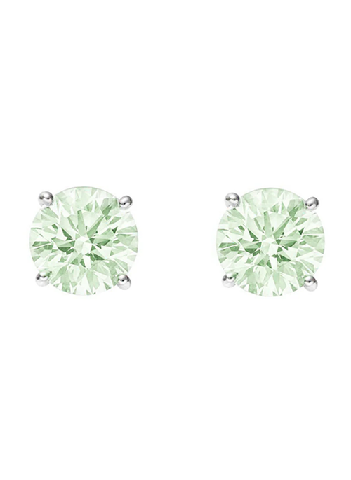 Green Amethyst Stud Earrings