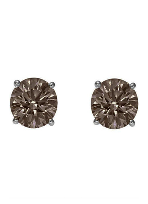 Smoky Quartz Stud Earrings