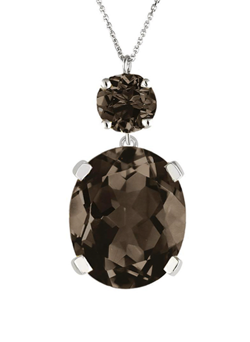 Smoky Quartz Drop Necklace