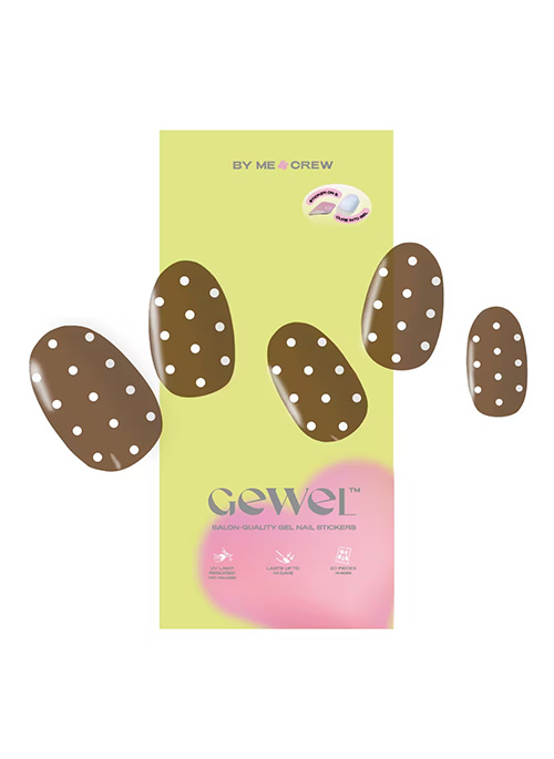 Brown Polka Dot Nails