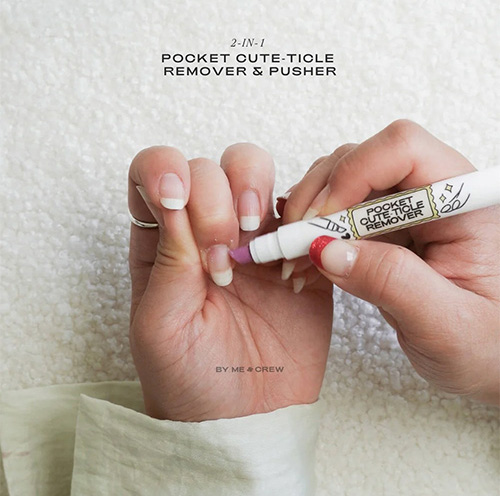 2-IN-1 POCKET CUTE-TICLE REMOVER + PUSHER (WHITE)
