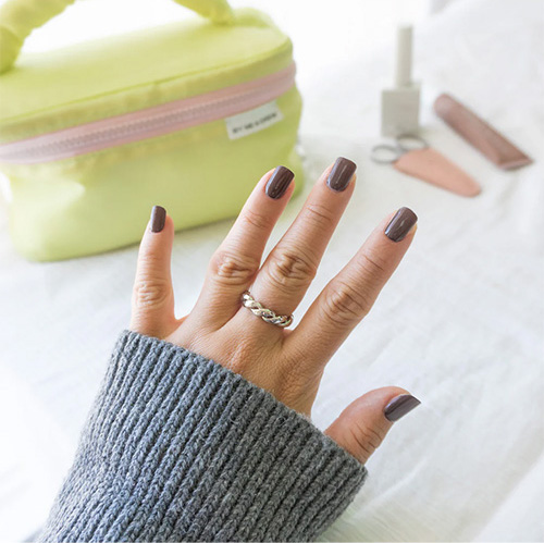 Muted Brown Nails