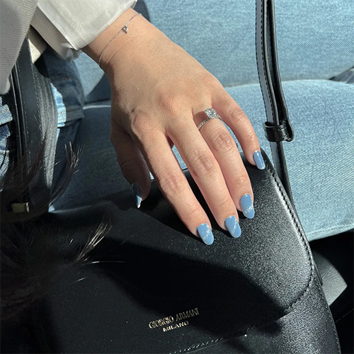 Blue Metallics Nails