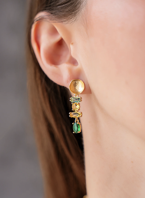 Gemstone Drop Earrings