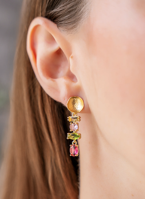 Gemstone Drop Earrings