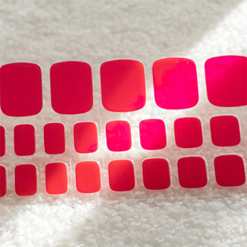 [PEDI/TOES] Classic Red Gel Nail Stickers 