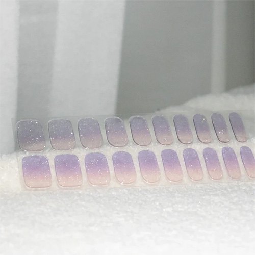Aurora Sheer Violet Shimmer Nail Stickers