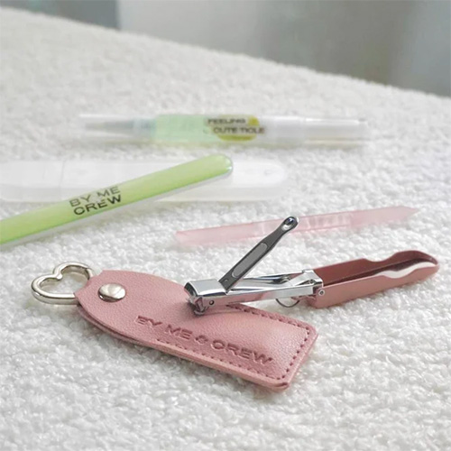  Pink Foldable Nail Clipper with Pouch 