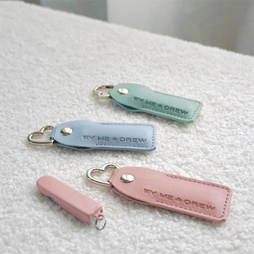 Light Blue Foldable Nail Clipper with Pouch