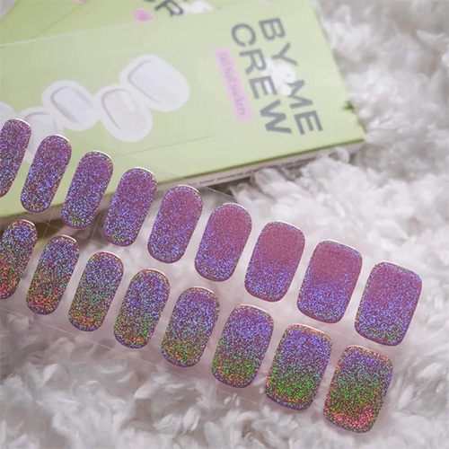Holographic Pink Nail Stickers