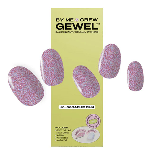  Holographic Pink Nail Stickers