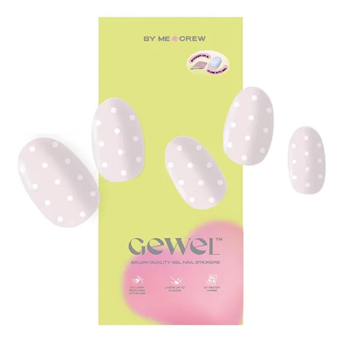 Gentle Pink Polka Dot Nail Stickers