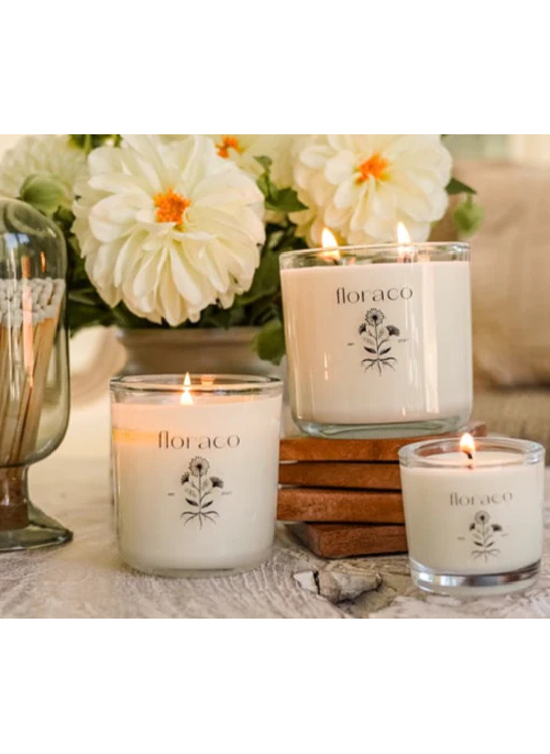 Floraco Glass Candle