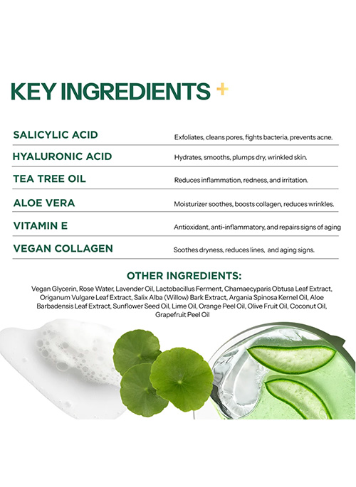 Foaming Facial Cleanser - Hyaluronic + Salicylic Acid