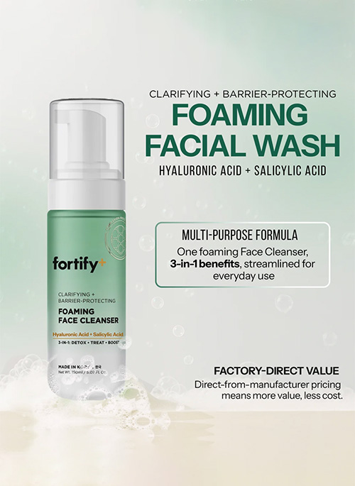 Foaming Facial Cleanser - Hyaluronic + Salicylic Acid