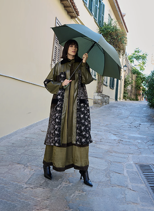 Printed Trench Coat
