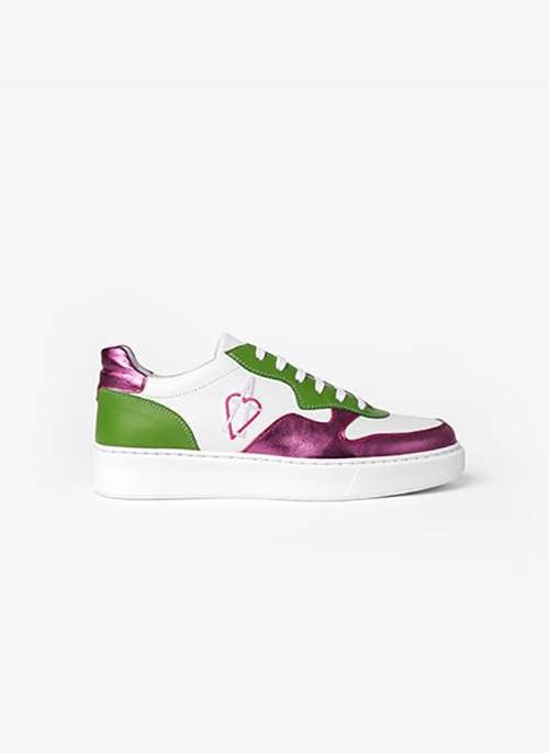 Pink and Green Sneakers