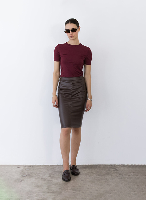 Leather Pencil Skirt