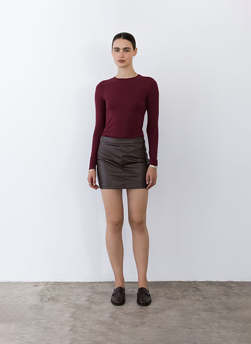 Leather Mini Skirt